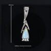Opal Pendant Triangle Inlaid Design with .06ctw Round Diamonds