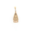 Gold Quartz Triangle Inlaid Pendant with 0.08ctw Diamonds - G2