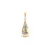 Gold Quartz Triangle Inlaid Pendant with 0.08ctw Diamonds - G2