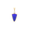 Lapis Shield Shaped Inlaid Pendant