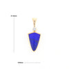 Lapis Shield Shaped Inlaid Pendant