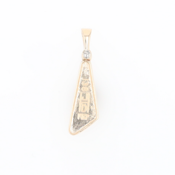 Triangular Gold Quartz Pendant - G2