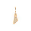 Triangular Gold Quartz Pendant - G2