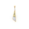 Triangular Gold Quartz Pendant - G2