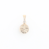 Round Gold Quartz Inlaid Pendant