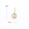 Round Gold Quartz Inlaid Pendant