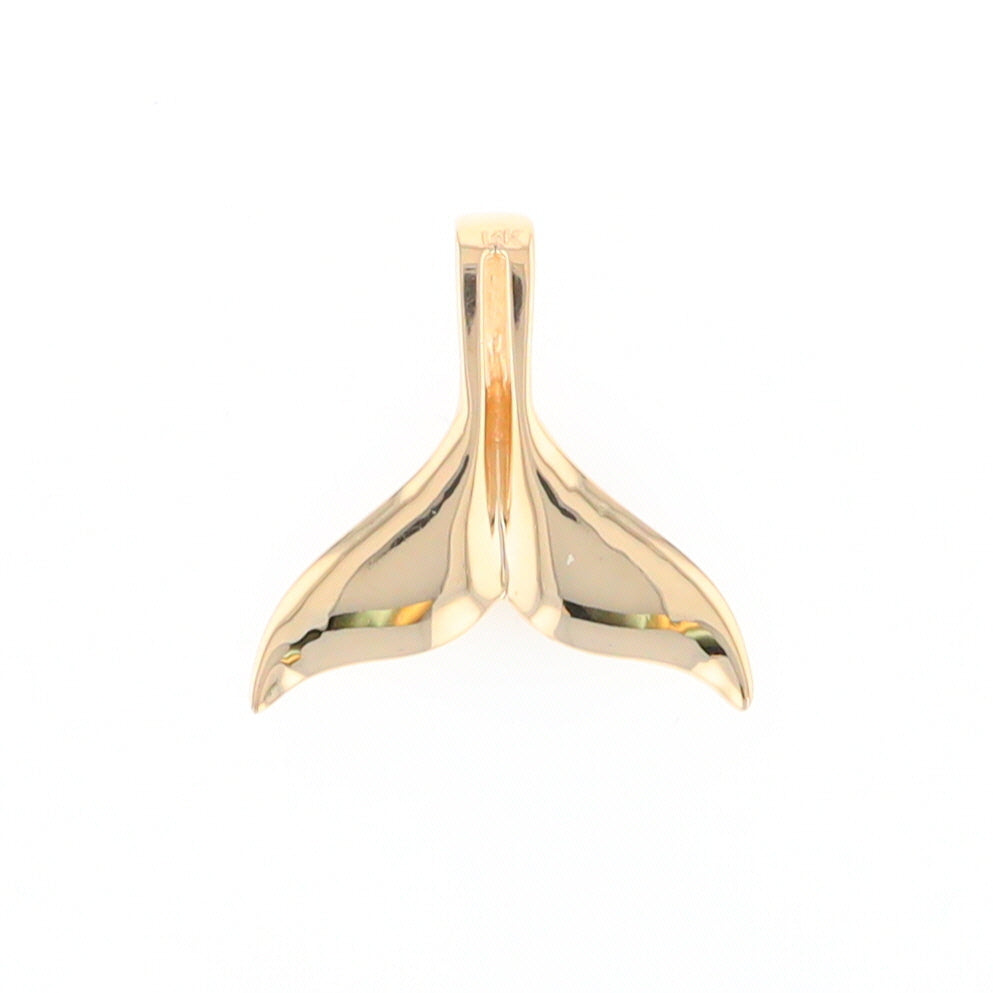 Whale Tail Necklaces Natural Gold Quartz and Nuggets Inlaid Pendant