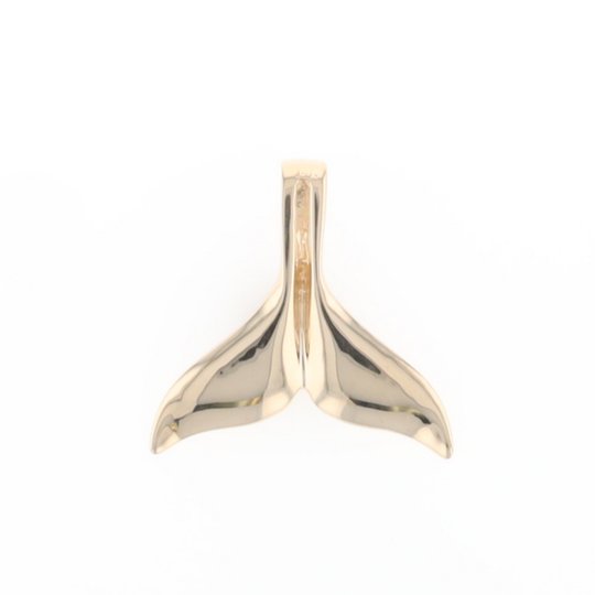 Whale Tail Natural Nuggets Double Inlaid Sea Life Pendant