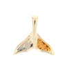 Whale Tail Necklaces Natural Gold Quartz and Nuggets Inlaid Pendant