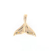 Small Whale Tail Gold Quartz and Gold Nugget Pendant