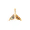 Small Whale Tail Gold Quartz and Gold Nugget Pendant