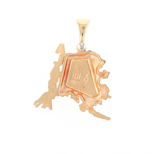 Alaska Gold Quartz Inlaid Pendant