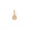 Gold Quartz Necklace Round Inlaid Pendant with .02ct Round Diamond