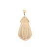 Gold Quartz Necklace Pear Shape Inlaid Pendant with .15ctw Diamonds