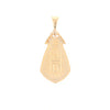 Natural Lapis pendant, tear drop inlaid design, 0.15ctw diamonds