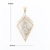 Gold Quartz Necklace Kite Shape Inlaid Pendant with .27ctw Diamonds
