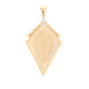 Gold Quartz Necklace Kite Shape Inlaid Pendant with .27ctw Diamonds