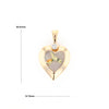 Gold Quartz Heart Shape Inlaid Pendant with .02ct Diamond