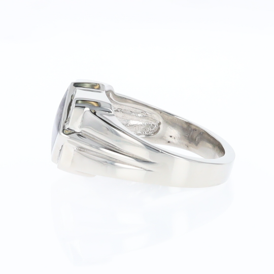 Natural Moonstone ring diamond shape inlaid design with .16ctw round diamonds