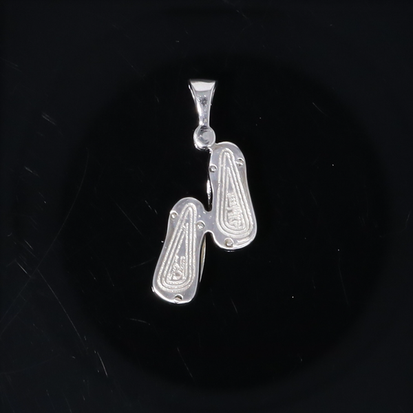 Opal Pendant Sandals Double Inlaid Design with .02ct Round Diamond