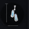 Opal Pendant Sandals Double Inlaid Design with .02ct Round Diamond