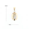 Gold Quartz Oval Inlaid Pendant with .02ct Diamond