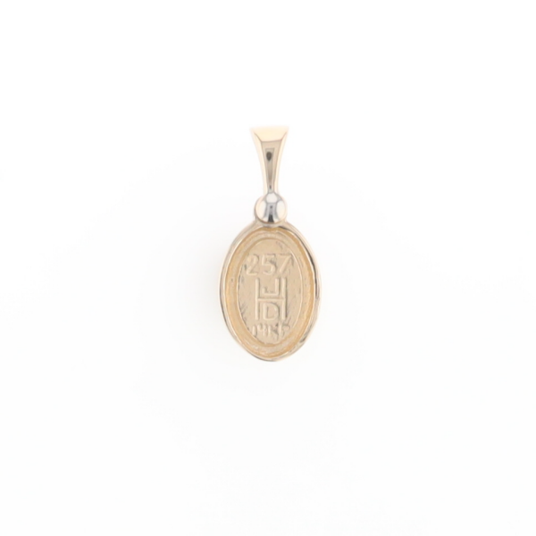 Natural pietersite oval inlaid .02ctw diamond pendant