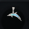 Opal Pendant Inlaid Sea Life Dolphin