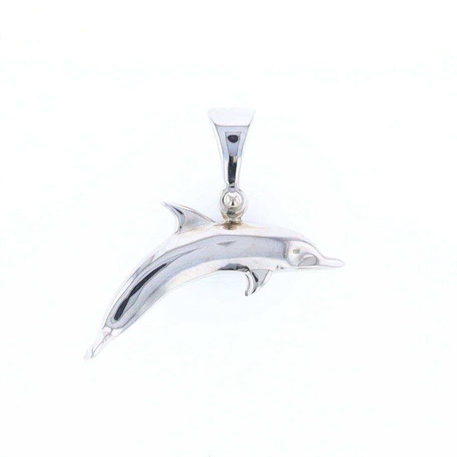 Onyx Inlaid Dolphin Pendant