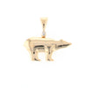Gold Quartz Inlaid Polar Bear Pendant