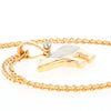 Gold Quartz Inlaid Polar Bear Pendant
