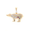 Gold Quartz Inlaid Polar Bear Pendant