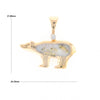 Gold Quartz Inlaid Polar Bear Pendant