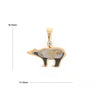 Gold Quartz Inlaid Polar Bear Pendant