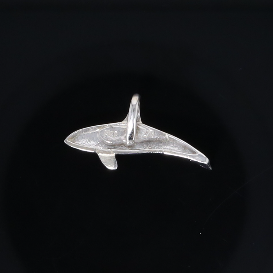 Opal Pendant Inlaid Realistic Orca Killer Whale Design