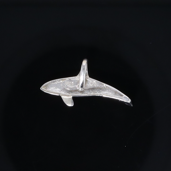 Opal Pendant Inlaid Realistic Orca Killer Whale Design