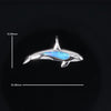 Opal Pendant Inlaid Realistic Orca Killer Whale Design