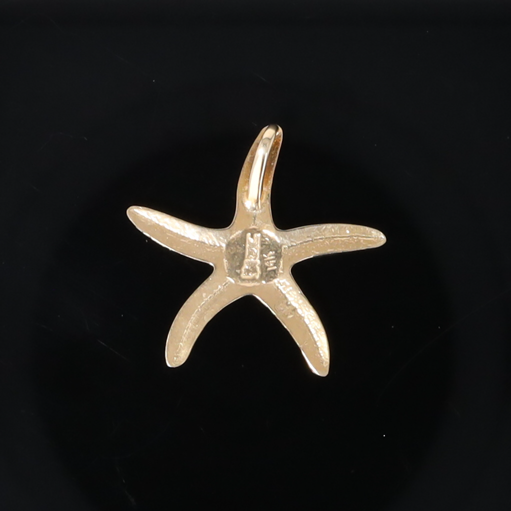 Opal Pendant Inlaid Realistic Star Fish Sea Life Design