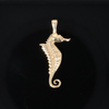 Opal Pendant Inlaid Realistic Sea Horse Design
