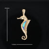 Opal Pendant Inlaid Realistic Sea Horse Design