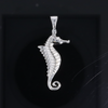 Opal Pendant Inlaid Realistic Sea Horse Design