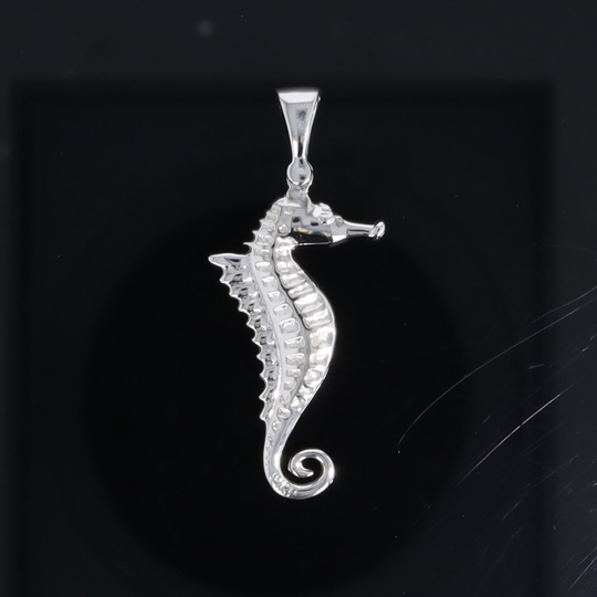 Opal Pendant Inlaid Realistic Sea Horse Design