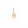Gold Quartz Necklace Bar Design Round Fine Quality Inlaid Pendant