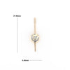 Gold Quartz Necklace Bar Design Round Fine Quality Inlaid Pendant