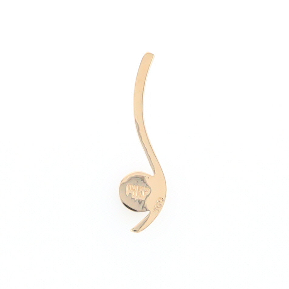 Round Inlaid Gold Quartz Curved Bar Pendant G2