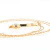 Round Inlaid Gold Quartz Curved Bar Pendant G2