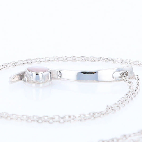 Mother Of Pearl Round Inlaid Curved Bar Pendant