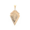 Gold Quartz Kite Shape Inlaid Pendant with 0.19ctw Diamonds (G1)