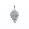 Onyx Kite Design Inlay .19Ctw Diamond Pendant