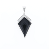 Onyx Kite Design Inlay .19Ctw Diamond Pendant
